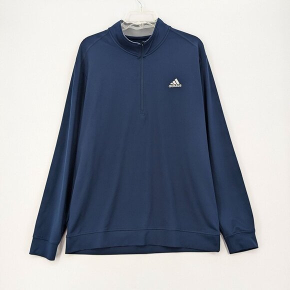 Adidas Golf Performance Jacket Men Size L 1/4 Zip-Up Pullover Athleisure Preppy - Picture 1 of 8